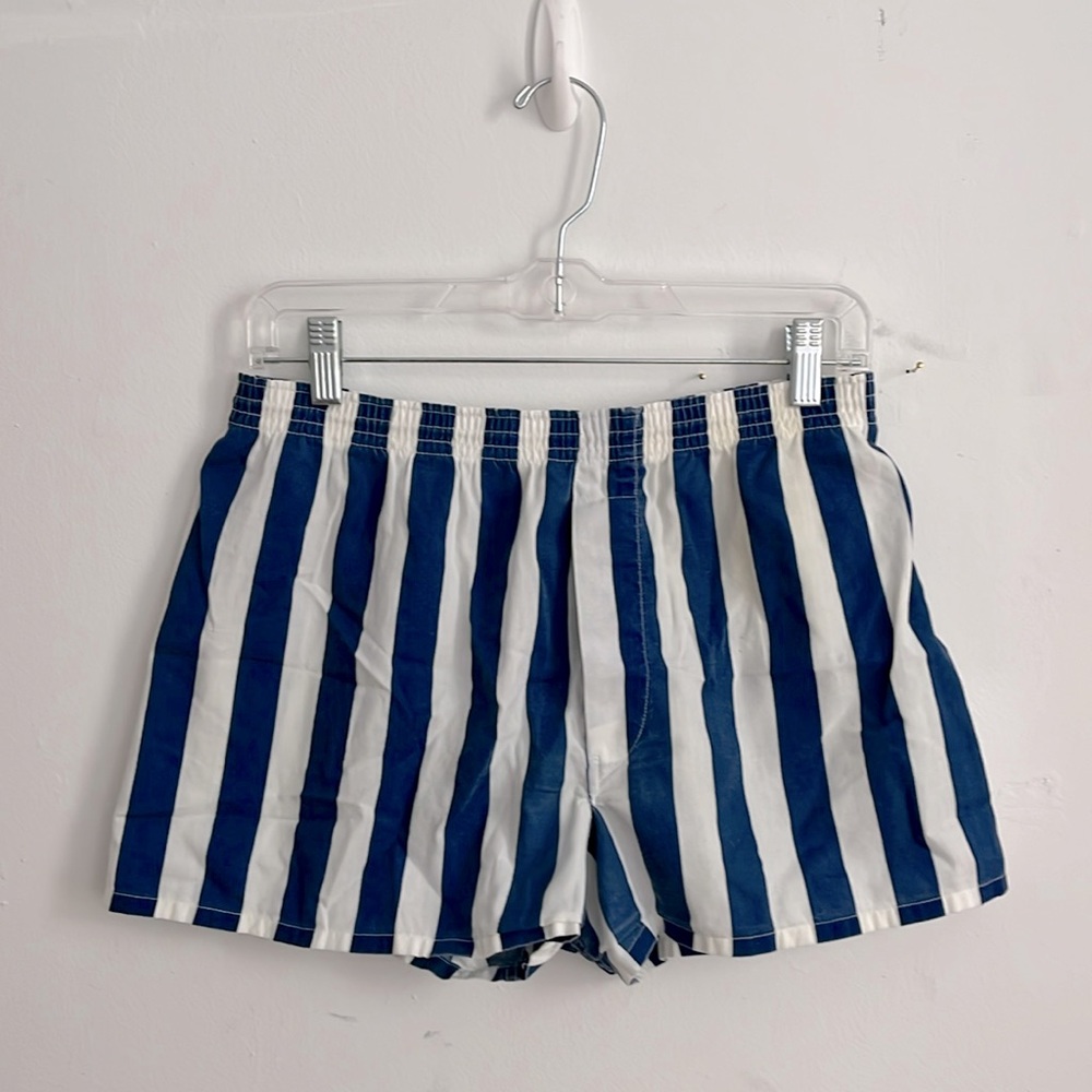 Vintage boxer style striped shorts
